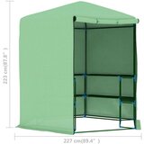  Rastlinjak s policami iz jekla 227x223 cm, (20707994) | Shoptok.si