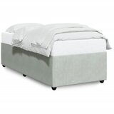 Maison Chic Posteljni okvir - Enojna postelja - Postelja za odrasle brez vzmetnice svetlo siv 80x200 cm žamet-J7540, (21762178) | Shoptok.si