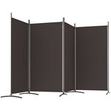 Sobna pregrada s 4 panela smeđa 346 x 180 cm od tkanine | shoptok.hr