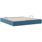  Otomanski krevet s pohranom Tamno plava 160 x 200 cm Baršun | shoptok.hr
