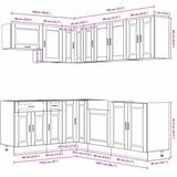  11-dijelni set kuhinjskih elemenata "Kalmar" izrađeno drvo | shoptok.hr