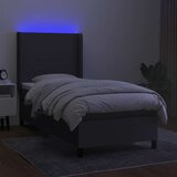  box spring s madracem LED tamnosivi 80 x 200 cm tkanina | shoptok.hr