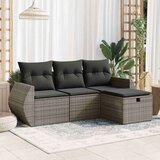 vidaXL 4-dijelni set vrtnih sofa od poliratana s jastucima sivi | shoptok.hr