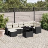 vidaXL 8-dijelni set vrtnih sofa od poliratana s jastucima crni | shoptok.hr
