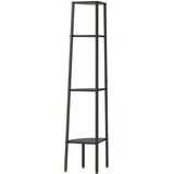  Kutna polica s 4 razine crna 45,5 x 31,5 x 150 cm | shoptok.hr