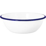 Strömshaga Skleda "Emil's" - Emajl velika - bela/modra | Shoptok.si