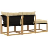 3 3 kom. Sekcionalna sofa Masivno bagremovo drvo, Tekstilen | shoptok.hr