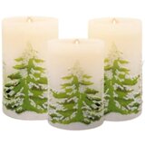 TIMMLUX Set 3 LED sveč iz voska z efektom ognja na batgerije 3 x AAA | Shoptok.si