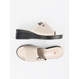 SEASTAR Women's beige platform flip flops | Shoptok.si