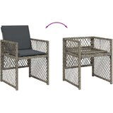 vidaXL 15-dijelni vrtni blagovaonski set s jastucima poliratan sivi | shoptok.hr