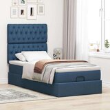 vidaXL Otomanski okvir kreveta s madraca plavi 90x190cm od tkanine | shoptok.hr