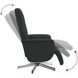  Naslonjač od tkanine s osloncem za noge crni | Eponuda.com