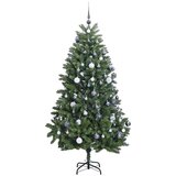 vidaXL Umjetno božićno drvce 300 LED sa šarkama i kuglicama 300 cm | shoptok.hr