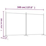 Sobna Paravan 2-delni antracit 348x180 cm blago, (20594921) | Shoptok.si