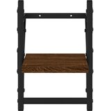  Zidne police s prečkama 2 kom smeđa boja hrasta 20x25x30 cm | shoptok.hr
