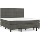  The Living Store Box spring postelja z vzmetnico temno siva 180x200 cm žamet - Box Spring Postelja, (21448641) | Shoptok.si