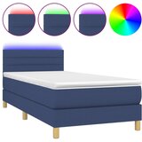 Maison Chic Box spring postelja - Vzmetna postelja z vzmetnico LED modra 80x200 cm blago SL15533, (21905424) Cene