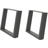  Noge za klub stolić U-oblik 2 kom antracit 60 x (42-43) cm čelik | shoptok.hr