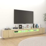 TV ormarić s LED svjetlima boja hrasta sonome 260 x 35 x 40 cm | Eponuda.com