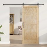  Klizna vrata ORKDAL 86 x 198,5 cm Masivna borovina Prirodna | shoptok.hr