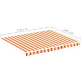 vidaXL Nadomestno blago za tendo rumeno in oranžno 3x2,5 m, (20609503) | Shoptok.si