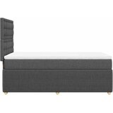  Krevet s oprugama i madracem tamnosivi 90x200 cm od tkanine | shoptok.hr