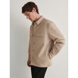 Reserved prešita srajčna jakna - bež | Shoptok.si