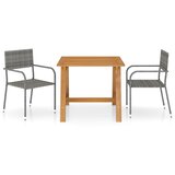  3-dijelni vrtni blagovaonski set sivi | shoptok.hr