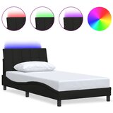  Okvir za krevet bez madraca Hanko crni 100x200 cm od tkanine | shoptok.hr
