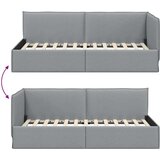  Kutni okvir kreveta Svjetlosiva 100 x 200 cm tkanina | shoptok.hr