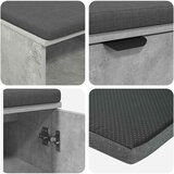  Klupa za hodnik s jastukom Betonsko Siva 80 x 38 x 46 cm | shoptok.hr