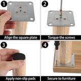 AKOLAFE 4x 30cm lesene pohištvene noge | Shoptok.si