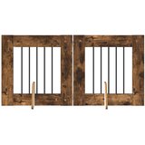  Vrata za pse s postoljem 2 pcs Dimljeni hrast 60 x 60 cm | Eponuda.ba