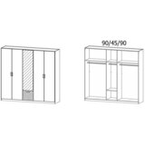 Boxxx Omara Za Oblačila Bari, Bela, Barva Hrasta | Shoptok.si