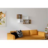 Woody Fashion Afro - Walnut WhiteWalnut Wall Shelf