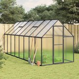  Rastlinjak z okvirjem antracit 445x169x195 cm aluminij | Shoptok.si