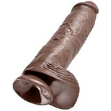 King Cock 11" COCK BROWN WITH BALLS 28 CM Cene