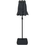  Dvostruki vrtni suncobran s LED svjetlima antracit 316 x 145 cm | Eponuda.com