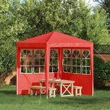  Zid šatora za zabavu 2 pcs 200 x 195 cm Crvena PE i čelik | shoptok.hr
