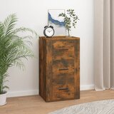  Komoda boja dimljenog hrasta 40 x 33 x 70 cm konstruirano drvo | shoptok.hr