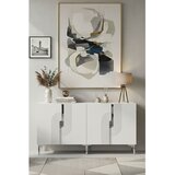 Hanah home komoda Meyra 180, 180 cm, bela / srebrna | Eponuda.com
