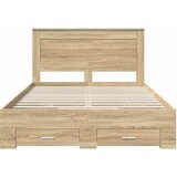  Krevetna konstrukcija s ladicama Sonoma hrast 140 x 190 cm | shoptok.hr