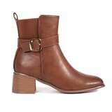 Shelvt Brown women's ankle boots on a heel with a buckle | Eponuda.ba