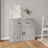  Komoda sivog hrasta sonome 80x33x70 cm od konstruiranog drva | shoptok.hr