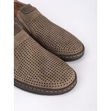 Shelvt Beige openwork loafers for men | Eponuda.ba
