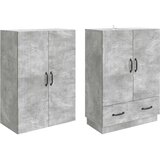  Set ormara 2 kom. Konstruirano drvo Siva 66 x 34,5 x 92 cm | shoptok.hr