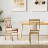  Stolac za blagovanje 2 pcs Prirodna i svijetla Čvrsto drvo | shoptok.hr