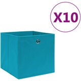 vidaXL Škatle 10 kosov netkano blago 28x28x28 cm baby modre Cene