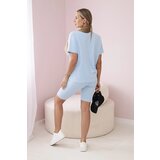 Kesi Set of top+leggings in azure color | shoptok.hr