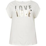 ABOUT YOU Curvy Majica 'Jolina' zlata / srebrna / bela | Shoptok.si